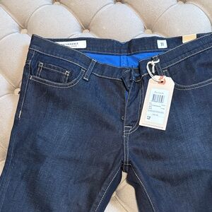 Faconnable Women's Dark Blue Straight Leg Jeans